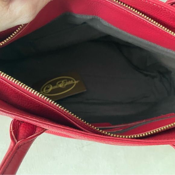 Onna Ehrlich Red Leather Satchel - Picture 10 of 12